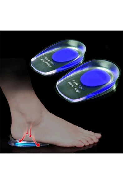 LUCKY Topuk Dikeni Silikon Topukluk Ortopedik Anatomik Gizli Jel Yastık 35-40 - 4