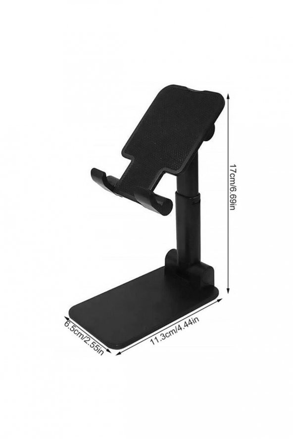 Masa Üstü Telefon Standı Tablet Tutucu Ayarlanabilir Stand Siyah - 3