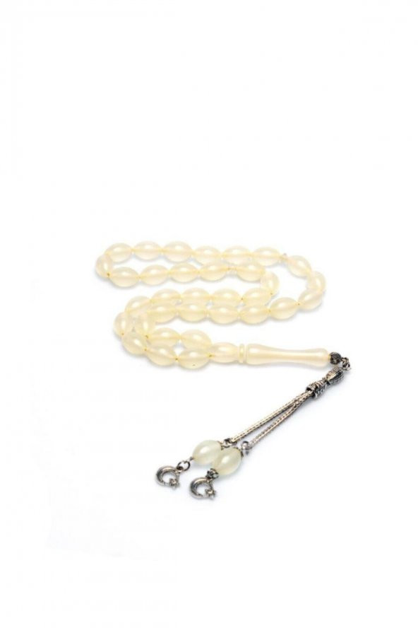 Fosforlu Kedi Gözü Toz Kehribar Erkek Tesbih Karanlıkta Parlayan Tesbih