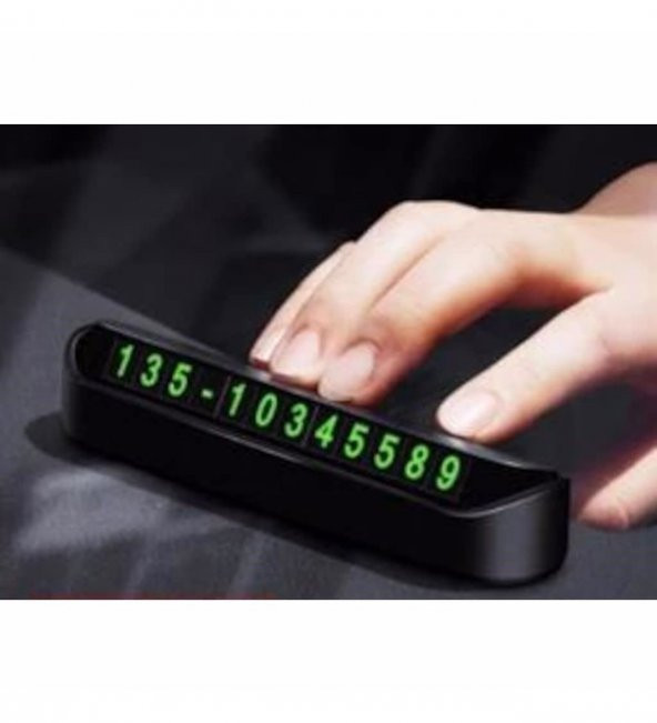 Fosforlu Acılır Kapanabilir Numaratör Ön Torpido Üstü Telefon Numarası Göstergesi Araba - 2