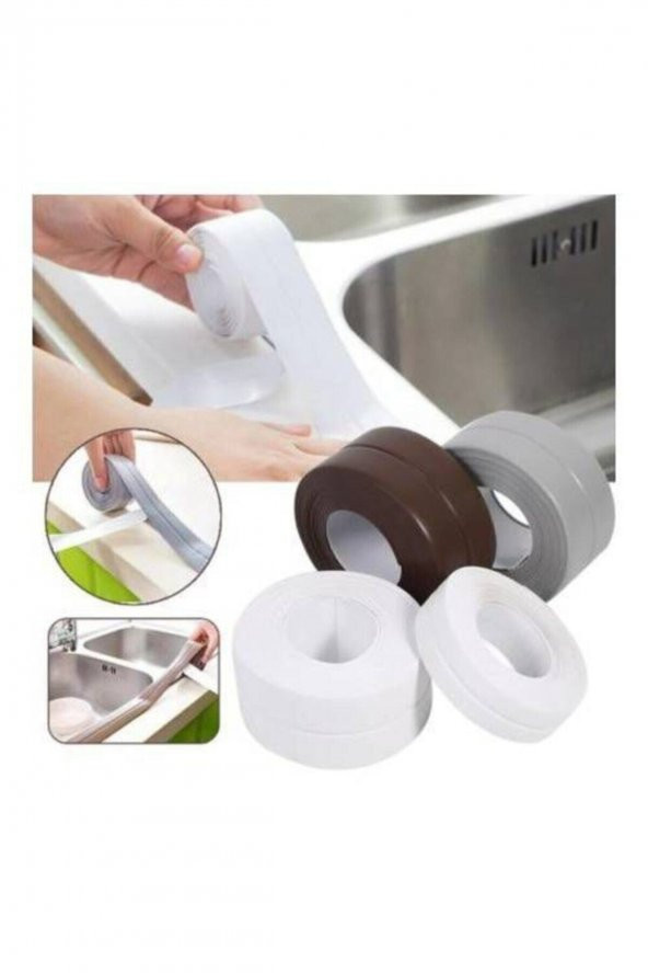 2 Adet Su Sızdırmaz Bant Mutfak Banyo Duvar Küvet Lavabo Kenar Bandı Ev Iş Ofis Sızdırmazlık Bantı