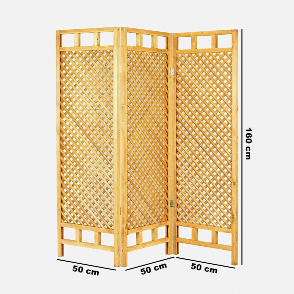 Ahşap Paravan Seperatör Ara Bölücü Paravan 6075 - Resim 3