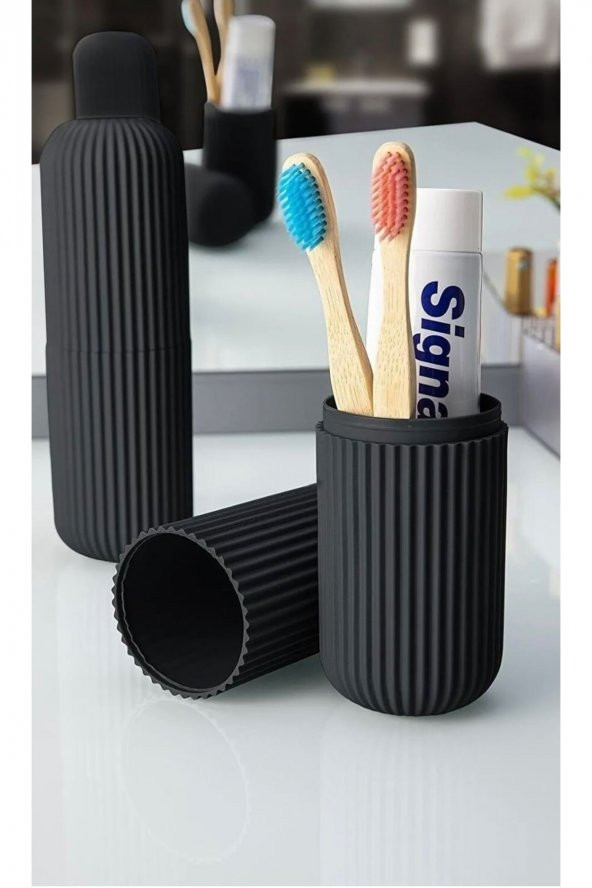 4lü Set Seyahat Tipi Aksesuar Taşıma Kabı Gözlük Diş Fırçası Diş Macunu Saklama Kutusu - 2