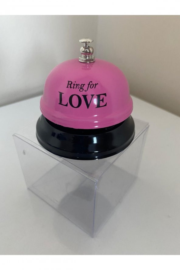 Ring For Love Yazılı Zil Pembe