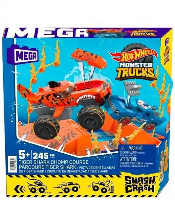 Mega Bloks Hot Wheels Smash N Crash Tiger Shark Çarpışma Seti HKF88