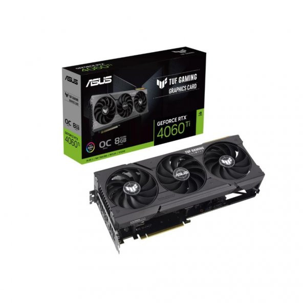Asus NVIDIA GeForce RTX 4060 Ti TUF Gaming OC TUF-RTX4060TI-O8G-GAMING 8 GB GDDR6 128 Bit Ekran Kartı