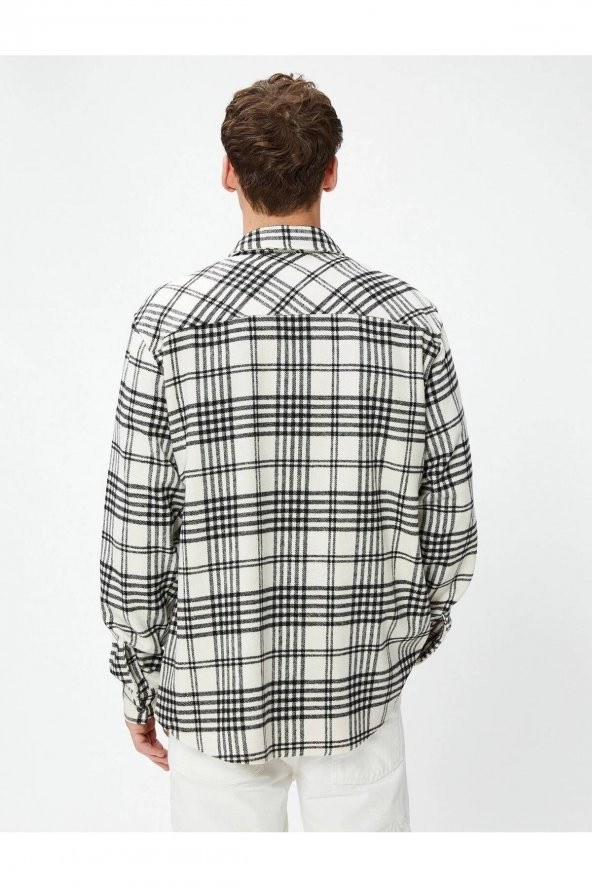 4WAM60006HW Koton Erkek Gömlek SİYAH EKOSELİ - 4