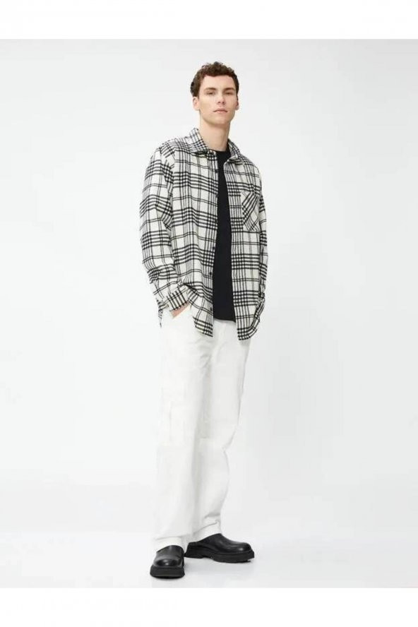 4WAM60006HW Koton Erkek Gömlek SİYAH EKOSELİ - 10