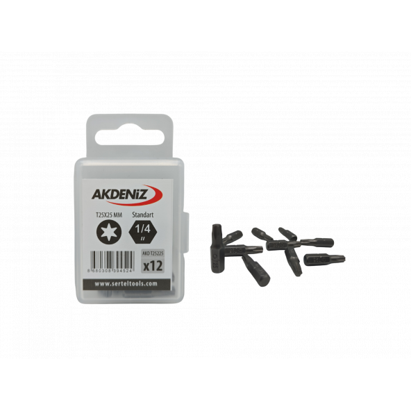 Akdeniz AKD/T25225 1/4 Torx T25x25 Mm 384 Adet Bits Uç