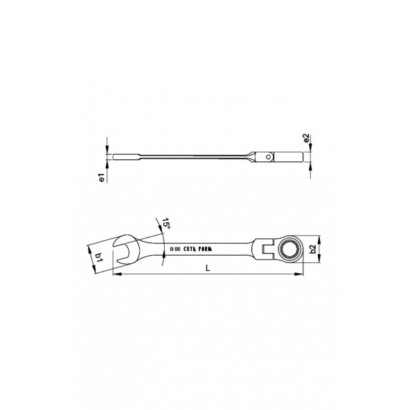 Ceta Form B06-14 14 MM MAFSALLI CIRCIRLI KOMBINE ANAHTAR - 2