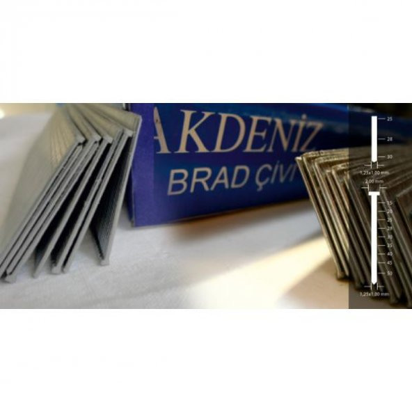 Akdeniz Çivi Brad 18Ga Başlı 18X40 1Pk: 5000 Adet