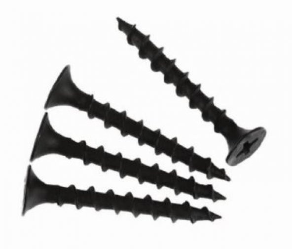 Alçıpan Vidası Seyrek Diş 3,5x30 Siyah 1 Koli 13000 Adet ürün görseli