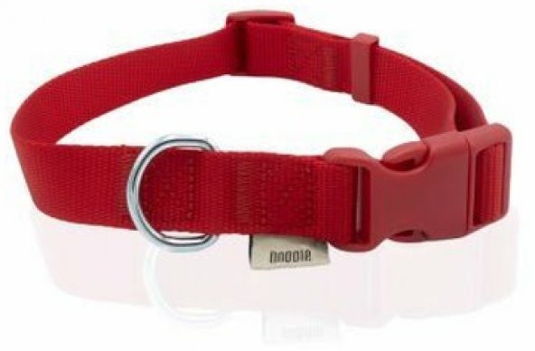 Doggie Klasik Dokuma Boyun Tasması Kırmızı 2,5X40-50Cm