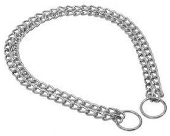 Doggie Boğmalı Duble Zincir Tasma  Kromkaplama 2,5X45-55Cm