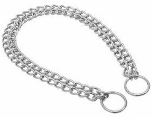 Doggie Boğmalı Duble Zincir Tasma  Kromkaplama 2,5X35-45Cm