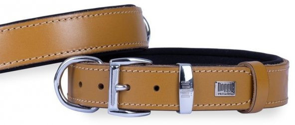 Doggie Konfor Deri Boyun Tasması Kamel 2,5X37-45Cm