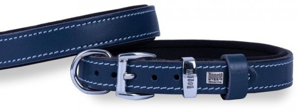 Doggie Konfor Deri Boyun Tasması Royalmavi 2X30-35Cm