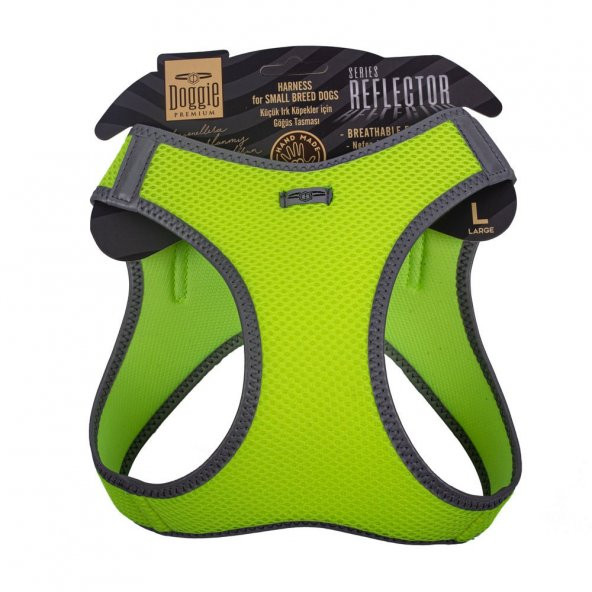 Doggie Havalı Dokuma Reflektör Serisi Küçük Irk Göğüs Tasması Sar