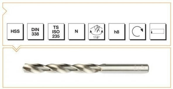 Mte Hss Dın 338 21mm Taşlanmış Matkap Ucu