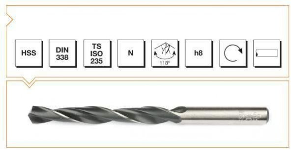 Mte Hss Dın 338 9 Mm Haddeli Matkap Ucu