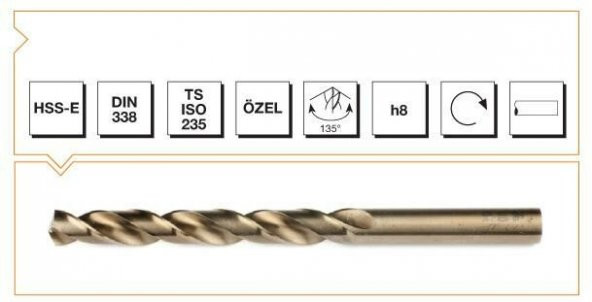 Mte Hss Dın 338 5 Mm Altın Seri Matkap Ucu