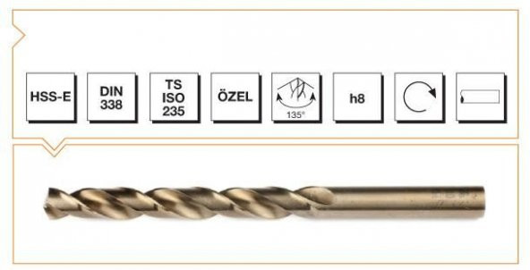 Mte Hss Dın 338 14,5 Mm Altın Seri Matkap Ucu