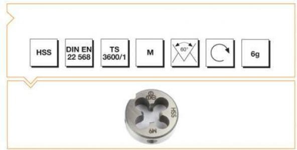 Mte Hsse Dın 223/b Pafta M8 1,25