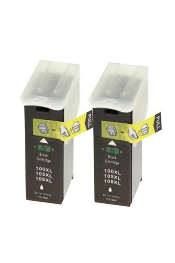 Ekoset Lexmark 100XL uyumlu Siyah Muadil Kartuş 2li Paket - 2