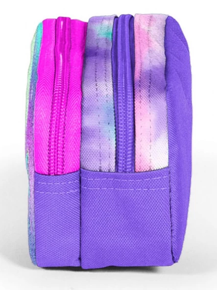 Coral High Kids İki Bölmeli Kız Çocuk Pembe Dondurma Kalem Çantası Kalemlik - Resim 2