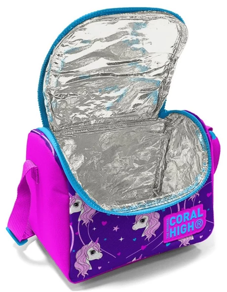 Coral High Mor Pembe Pegasus Kız Çocuk Okul Beslenme Çantası - Resim 2