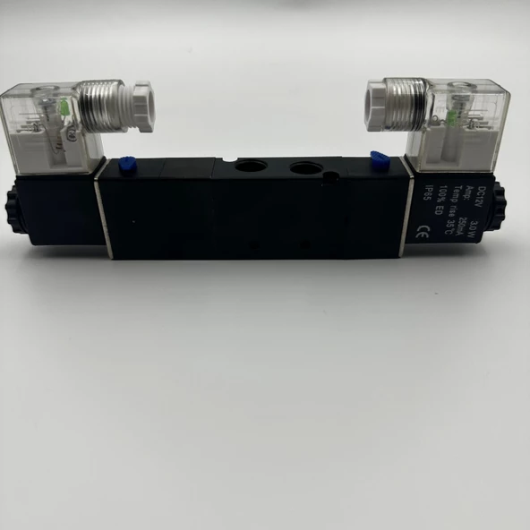 Pnömatik Valf Ventil 4V230C-08 1/4 - 5/3 BB K.M. 12V/24V/110V/220V - Resim 5