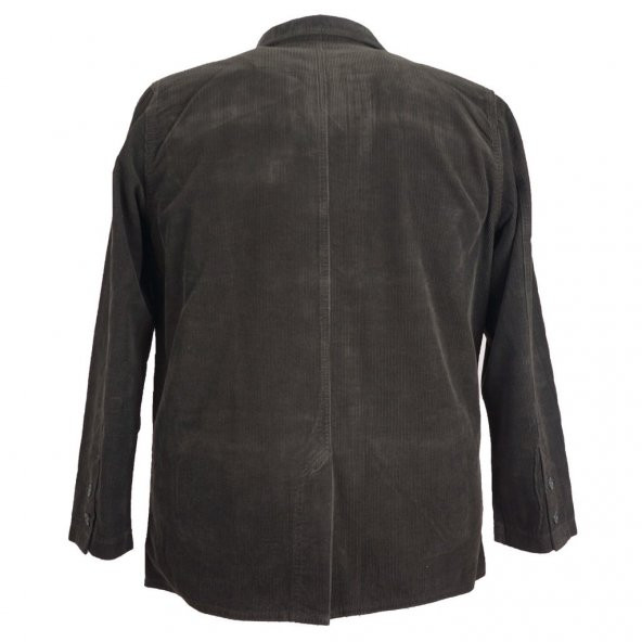 Büyük Beden Erkek Dekons Kadife Ceket Kahve58-74 - 3