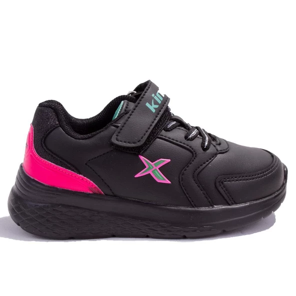Kinetix Marned Siyah Fuşya Ortopedik Günlük Kız Çocuk Spor Ayakkabı - 2