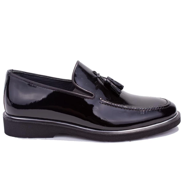 Dagoster DMA08- 024 Siyah Rugan Ortopedik Klasik Erkek Deri Ayakkabı - Resim 2