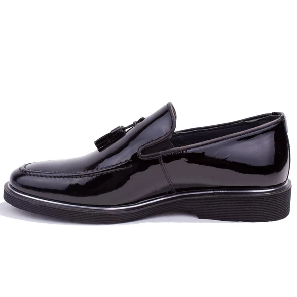 Dagoster DMA08- 024 Siyah Rugan Ortopedik Klasik Erkek Deri Ayakkabı - Resim 3