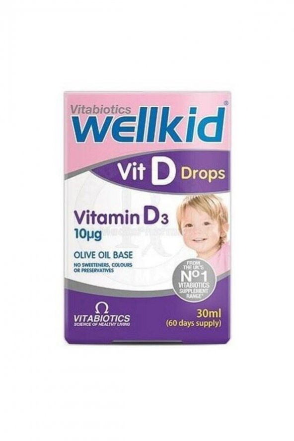 Wellkid Vit D Drops Vitamin D3 10mcg 30ml Sprey 5021265220038