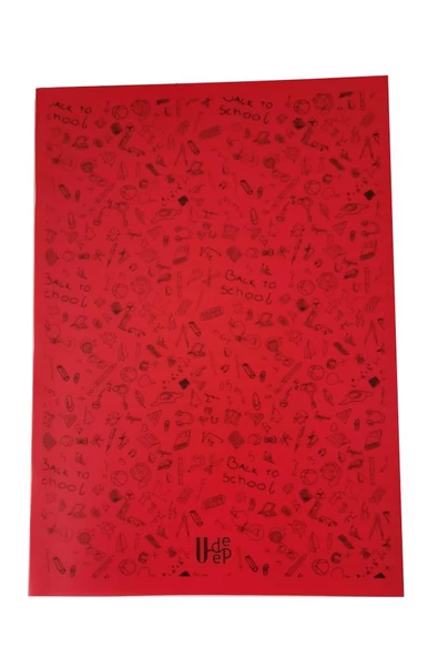 80 Yaprak Kareli Defter Plastik Kapak A-4 1 Adet PP Kapak Büyük Boy Kareli Defter 80 Sayfa A4 Desenli Kapak - 4