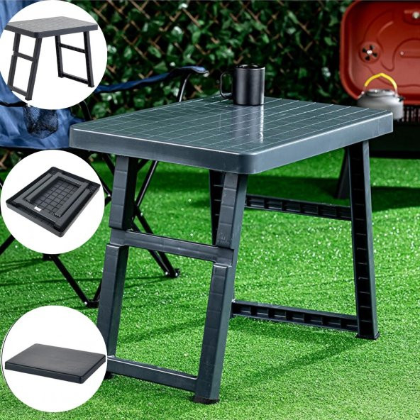Katlanır Büyük Sehpa 70x50x60 cm Antrasit