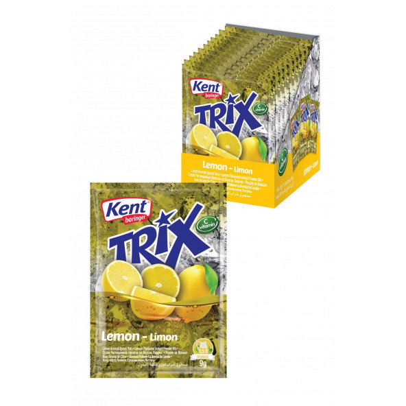Kent Boringer Trix Limon Aromalı Toz İçecek Folyo Paket 9 Gr x 24 Adet