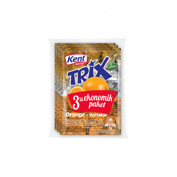 Kent Boringer Trix Portakal 9 Gr 3'lü  Poşet