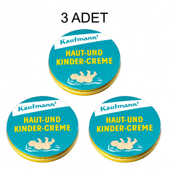 3 ADET - Kaufmann's Haut und Kinder Creme - Bebek ve Yetişkinler İçin Cilt Bakım ve Pişik Kremi 75ml