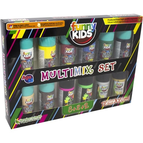 Rich Funny Kids 8+2+2 Multimix Set 12 Renk X 20 Ml