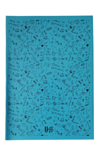 100 Yaprak Kareli Defter Plastik Kapak A-4 1 Adet PP Kapak Büyük Boy Kareli Defter 100 Sayfa A4 Desenli Kapak - 2