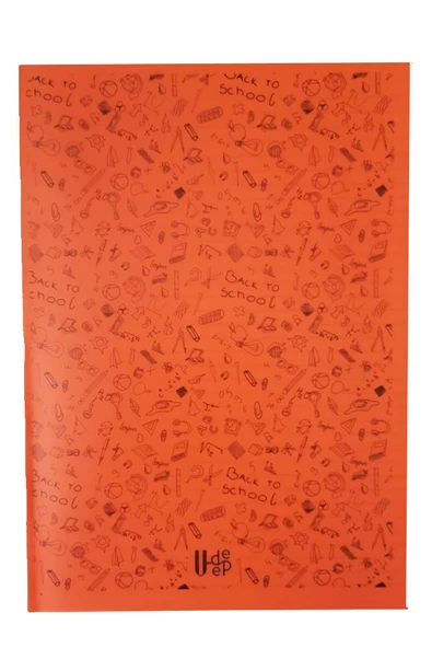 100 Yaprak Kareli Defter Plastik Kapak A-4 1 Adet PP Kapak Büyük Boy Kareli Defter 100 Sayfa A4 Desenli Kapak - 11