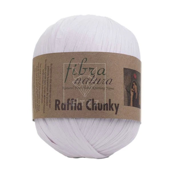 Fibra Natura Raffia Chunky 114-01 Beyaz - 1