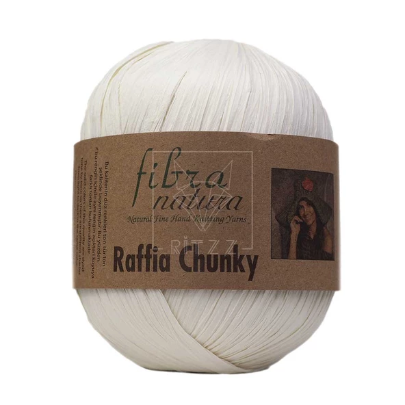 Fibra Natura Raffia Chunky 114-02 Krem ürün görseli 1