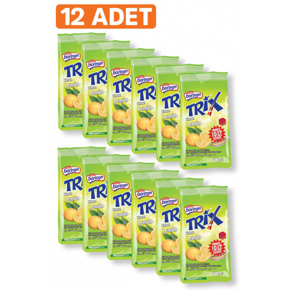 Kent Boringer Trix Limon Aromalı İçecek 300 Gr x 12 Adet