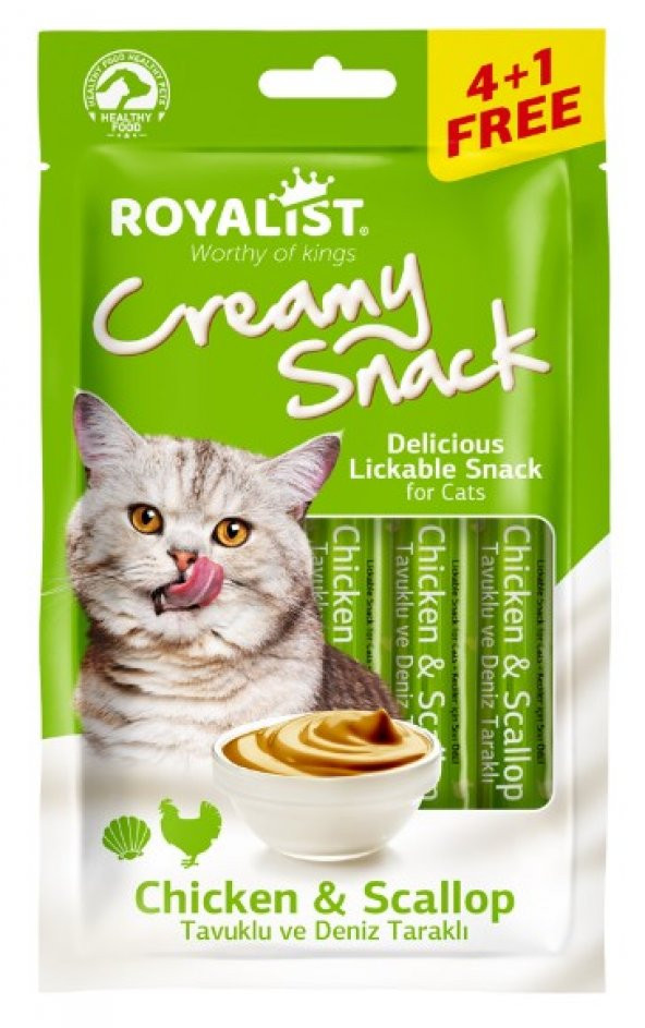Royalist Creamy Snack Tavuk Ve Deniz Taraklı Krema Ödül 75gr