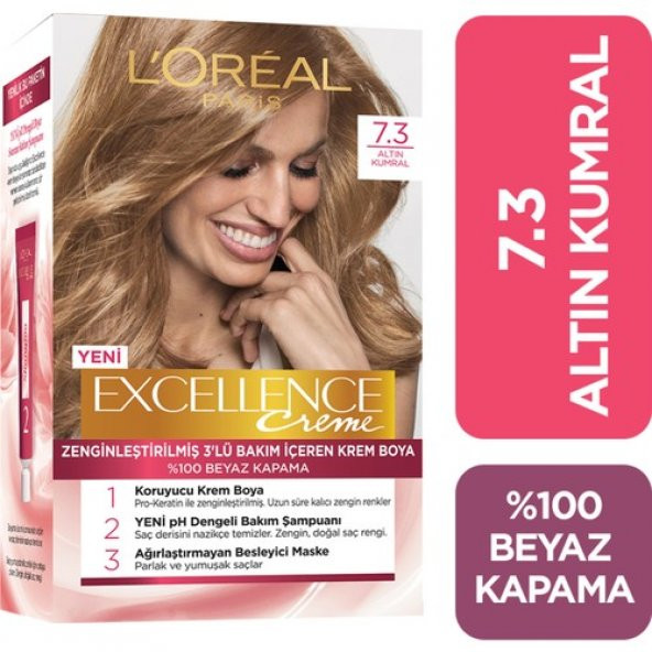 LOréal Paris Excellence Creme Saç Boyası - 7.3 Altın Kumral