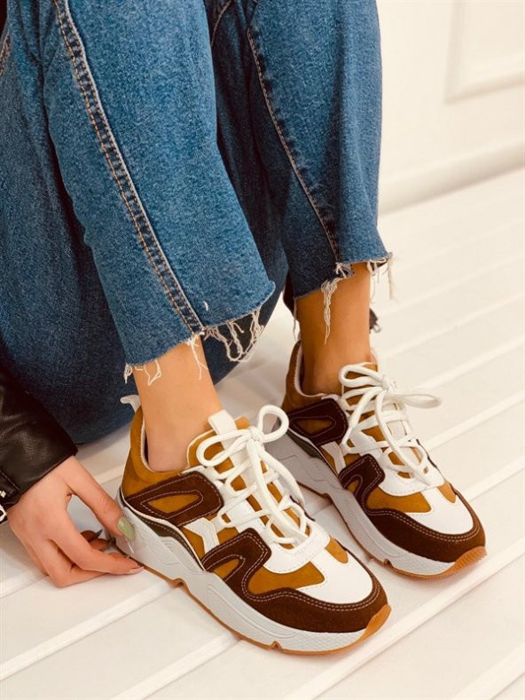 Bağcık Detaylı Rahat Kadın Sneakers Spor Ayakkabı - 3
